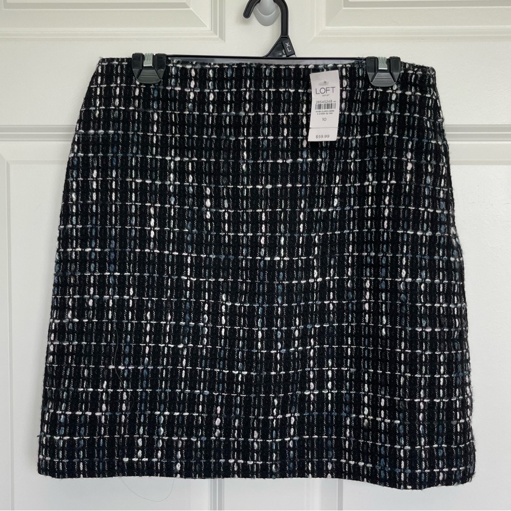 NWT LOFT Tweed Skirt size 10